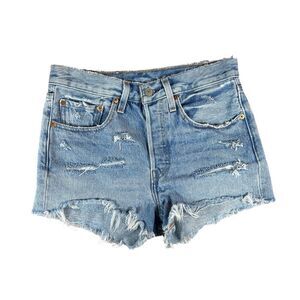 Levi’s 501 Heavily Distressed Denim Cut Off Shorts